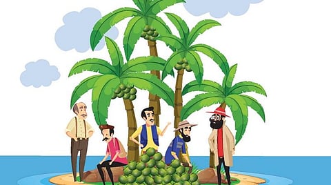 கணிதப் புதிர்கள் 01: குவியலில் எத்தனை தேங்காய்கள்?