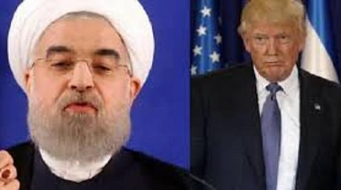 ஈரான் அதிபர் ஹசன் ரவ்ஹானி (இடது), அமெரிக்க அதிபர் ட்ரம்ப் (வலது)