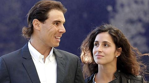 ஸ்பெயின் வீரர் நடால், அவரின் காதலி பெரெல்லோ :ப டம் உதவி ட்விட்டர்