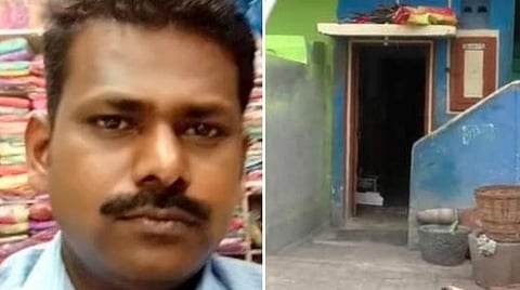 அப்துல் சமது (இடது) அவரின் வீடு (வலது)