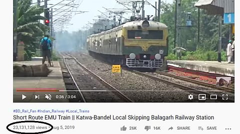 230 லட்சம் மக்களைப் பார்க்க வைத்த ரயில் காணொலி