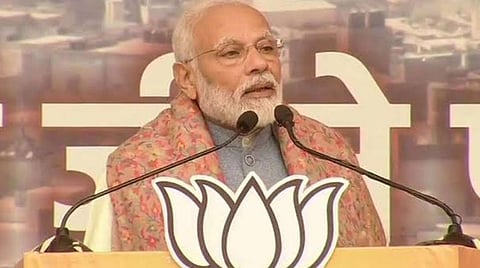 டெல்லியில் நேற்று நடந்த கூட்டத்தில் பிரதமர் மோடி  பேசிய காட்சி |படம்: ஏஎன்ஐ