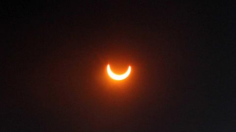 ராமேஸ்வரத்தில் தெரிந்த சூரிய கிரகணம்