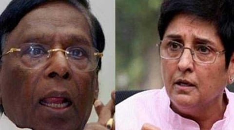 முதல்வர் நாராயணசாமி - கிரண்பேடி: கோப்புப்படம்