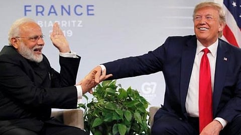அமெரிக்க அதிபர் ட்ரம்புடன், பிரதமர் மோடி : கோப்புப்படம்