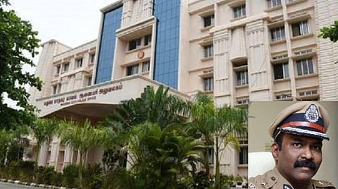 மதுரை காவல் ஆணையர் அலுவலகம். உள்படம்: காவல் ஆணையர் டேவிட்சன் தேவாசீர்வாதம்.