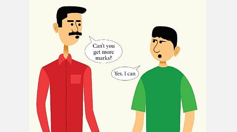 ஆங்கில உரையாடல் - அதிலென்ன தவறுகள்? ஓரளவு மகிழ்ச்சி அப்பா!