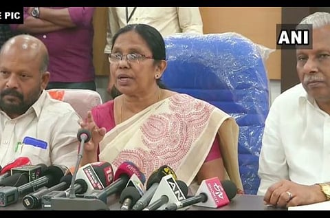 கேரள சுகாதாரத்துறை அமைச்சர் ஷைலஜா : கோப்புப்படம்