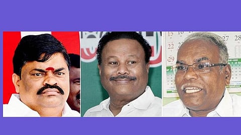 அமைச்சர்கள் ராஜேந்திர பாலாஜி - திண்டுக்கல் சீனிவாசன், கே.பாலகிருஷ்ணன். | கோப்புப் படம்.