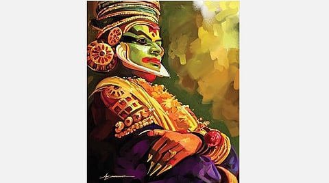 உனக்குள் ஓர் ஓவியன்-16: கம்பீரமான கதகளி கலைஞர்