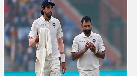 முகமது ஷமியுடன், இசாந்த் சர்மா: கோப்புப்படம்