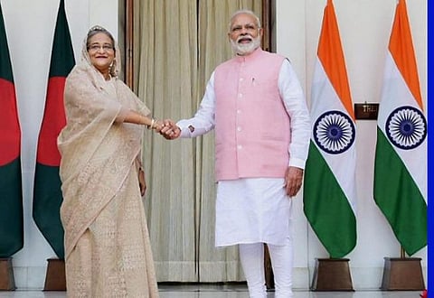 பிரதமர் மோடி, வங்கதேச பிரதமர் ஷேக் ஹசினா : கோப்புப்படம்