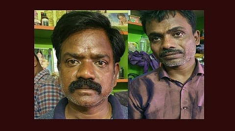 கைது செய்யப்பட்ட சரவணன் - பாஸ்கரன்