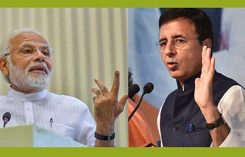 பிரதமர் மோடி, காங்கிரஸ் செய்தித் தொடர்பாளர் ரன்தீப் சிங் சுர்ஜேவாலா | கோப்புப் படம்.