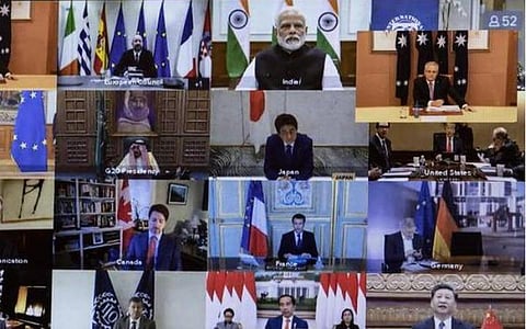 கரோனாவுக்கு எதிரான போராட்டம்; ஜி-20 நாடுகளின் தலைவர்களுடன் பிரதமர் மோடி ஆலோசனை- இணைந்து செயல்பட முடிவு