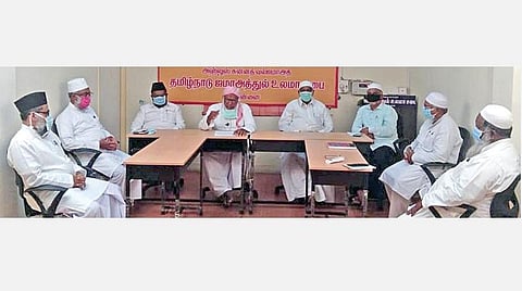 சென்னையில் நடந்த ஆலோசனைக் கூட்டத்தில் பங்கேற்ற முஸ்லிம் கட்சிகள், அமைப்புகளின் தலைவர்கள்.