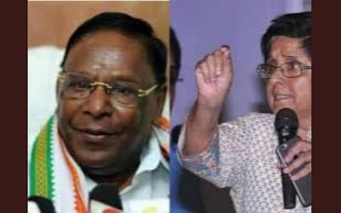 முதல்வர் நாராயணசாமி-துணைநிலை ஆளுநர் கிரண்பேடி: கோப்புப்படம்