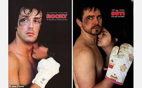 ஊரடங்கு காலத்தில் பிரபல ஹாலிவுட் படக் காட்சிகளை மீளுருவாக்கம் செய்யும் தம்பதி