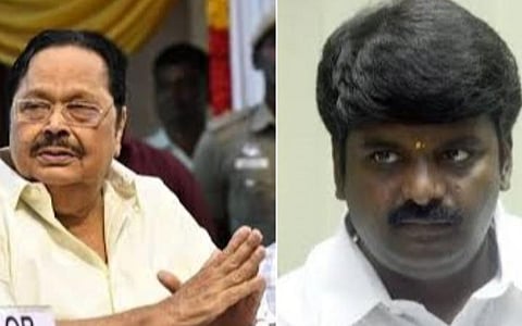 துரைமுருகன் - அமைச்சர் விஜயபாஸ்கர்: கோப்புப்படம்