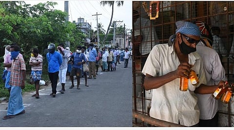 தமிழகத்தில் ஒரே நாளில் ரூ.172.5 கோடிக்கு மது விற்பனை: பண்டிகை காலம் போல் விற்பனை; சமூக விலகல் காற்றில் பறந்தது