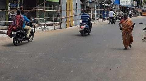 வடமாநிலத் தொழிலாளர்கள் தங்கியிருந்த பகுதி