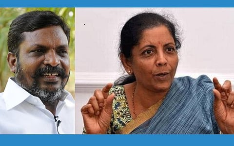 பிரதமரின் வெற்று உரைக்கு விளக்கவுரை எழுதியிருக்கிறார்  நிதியமைச்சர்: திருமாவளவன் விமர்சனம்