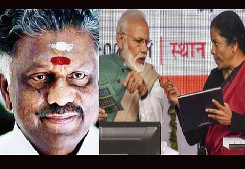 ஓ.பன்னீர்செல்வம் - பிரதமர் மோடி, மத்திய நிதியமைச்சர் நிர்மலா சீதாராமன்: கோப்புப்படம்