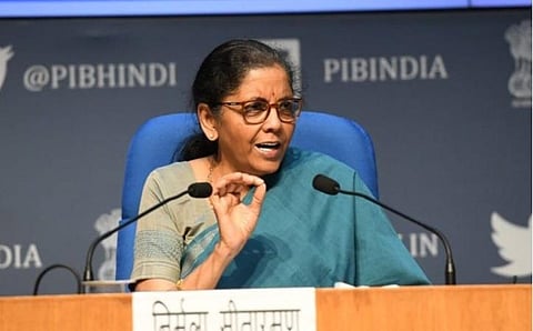 மத்திய நிதியமைச்சர் நிர்மலா சீதாாரமன் பேசிய காட்சி : படம் | ஏஎன்ஐ