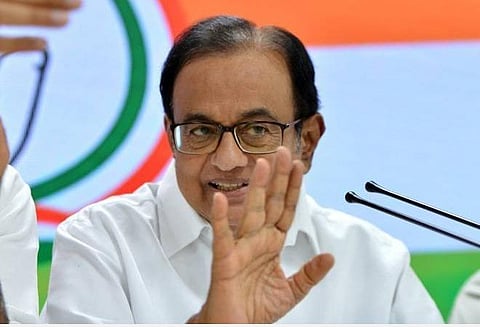 காங்கிரஸ் மூத்த தலைவர் ப.சிதம்பரம் : கோப்புப்படம்