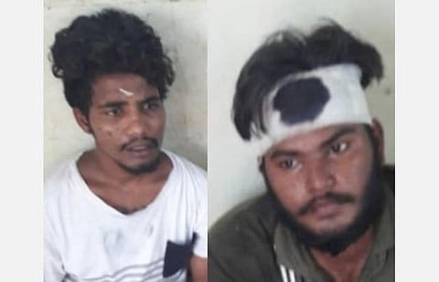 கஞ்சா போதையில் முதல்வர் பாதுகாப்பு வாகனத்தின் குறுக்கே பாய்ந்த இளைஞர்கள்: தடுக்க முயன்ற போலீஸ் மீது மோதி சிக்கினர்