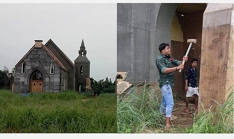 படப்பிடிப்பு ‘செட்’ சேதப்படுத்திய வழக்கு: இருவர் கைது