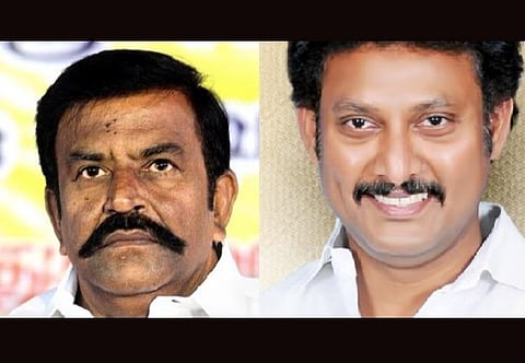 கே.என்.நேரு - மகேஷ் பொய்யாமொழி: கோப்புப்படம்