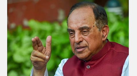 பாஜக எம்.பி. சுப்பிரமணியன் சுவாமி : கோப்புப்படம்