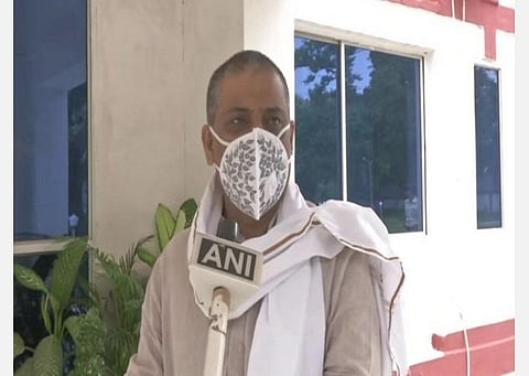 பிஹார் நீராதார அமைச்சர் சஞ்சய் குமார் ஜா. | ஏ.என்.ஐ.