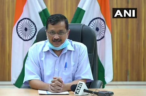 டெல்லி முதல்வர் அரவிந்த் கேஜ்ரிவால் காணொலியில் பேசிய காட்சி : படம் ஏஎன்ஐ