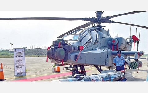 இந்திய விமானப்படைக்கு சொந்தமான அப்பாச்சி ஹெலிகாப்டர். (கோப்புப் படம்)