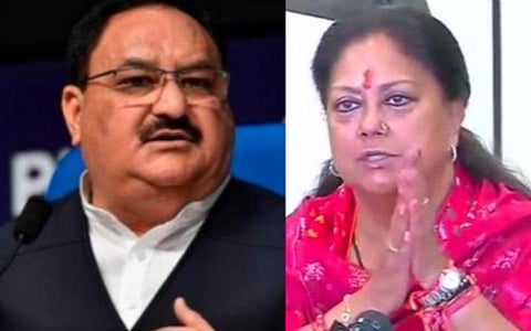 ஜே.பி. நட்டாவுடன் வசுந்தரா ராஜே திடீர் சந்திப்பு: ராஜஸ்தான் அரசியல் நிலவரம் பற்றி ஆலோசனை