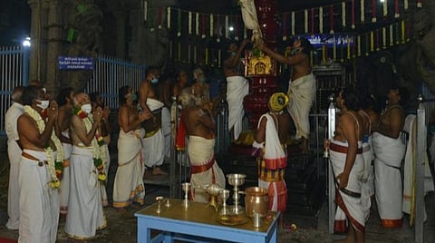 பிள்ளையார்பட்டி கற்பகவிநாயகர் கோயிலில் சதுர்த்தி விழா கொடியேற்றம்