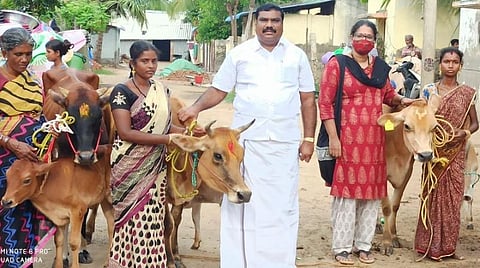 கறவை மாடுகளை வழங்கிய கதிரவன்