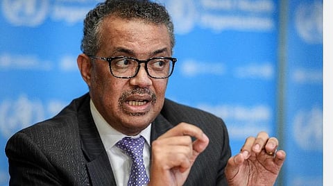 உலக சுகாதார அமைப்பின் இயக்குனர் டெட்ராஸ் அதானன் கெப்ரியேசஸ்: கோப்புப் படம்.