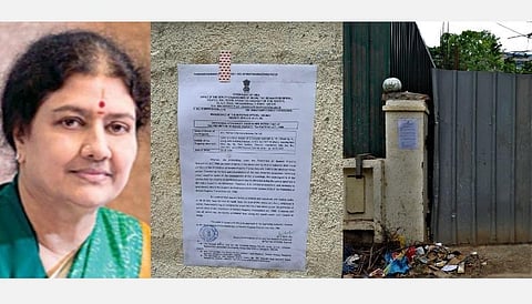 ரூ.300 கோடி மதிப்புள்ள சொத்துகள் முடக்கம்: போயஸ் தோட்டத்தில் சசிகலாவுக்காக புதிதாகக் கட்டப்படும் பங்களாவில் முடக்க நோட்டீஸ் ஒட்டப்பட்டது