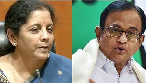 காங்கிரஸ் மூத்த தலைவர் ப.சிதம்பரம், மத்திய நிதியமைச்சர்  நிர்மலா சீதாராமன்: கோப்புப் படம்.