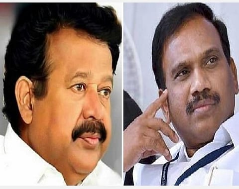 க.பொன்முடி - ஆ.ராசா: கோப்புப்படம்