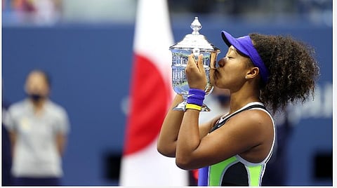 யுஎஸ் ஓபனில் சாம்பியன் பட்டம் வென்ற ஜப்பான் வீராங்கனை ஒசாகா : படம் உதவி ட்விட்டர்