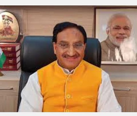 மத்திய கல்வித்துறை அமைச்சர் ரமேஷ் பொக்ரியால் : கோப்புப்படம்