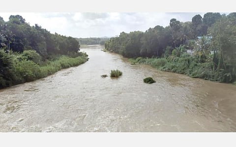 பெருஞ்சாணி அணையில் இருந்து நேற்று 3,192 கனஅடி தண்ணீர் திறந்து விடப்பட்டுள்ளதால் குழித்துறை தாமிரபரணி ஆற்றில் வெள்ளப்பெருக்கு ஏற்பட்டு தண்ணீர் கரைபுரண்டு ஓடுகிறது.
