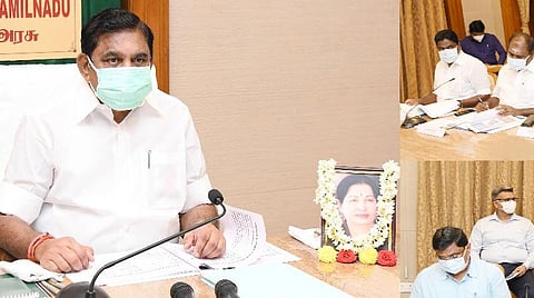 உயர் மட்டக்குழு கூட்டத்தில் முதல்வர் பழனிசாமி.