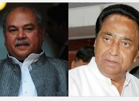 மத்திய அமைச்சர் நரேந்திர சிங் தோமர், காங்கிரஸ் தலைவர் கமல்நாத் : கோப்புப்படம்