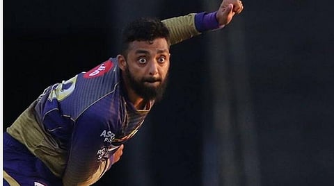 கொல்க்தா நைட் ரைடர்ஸ் அணி வீரர் வருண் சக்ரவர்த்தி,