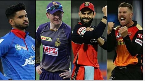 ஸ்ரேயாஸ் அய்யர், மோர்கன், கோலி, வார்னர்: கோப்புப் படம்.